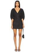 Lino Mini Dress in Black