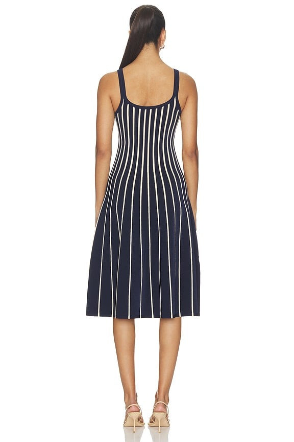 Irecia Sweater Dress in Navy Stripe