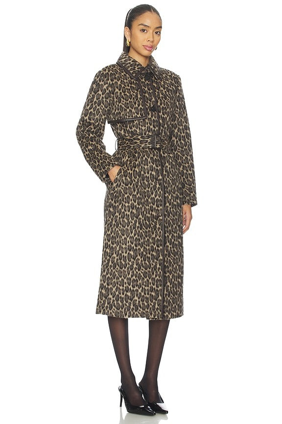 Zeva Coat in Light Camel Multi