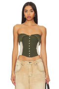 Knitted Corset in Olive