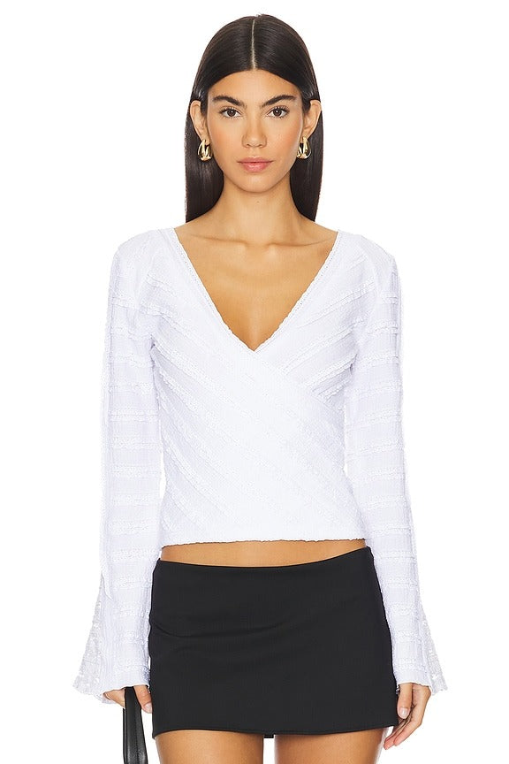 Rocky Long Sleeve Top in White