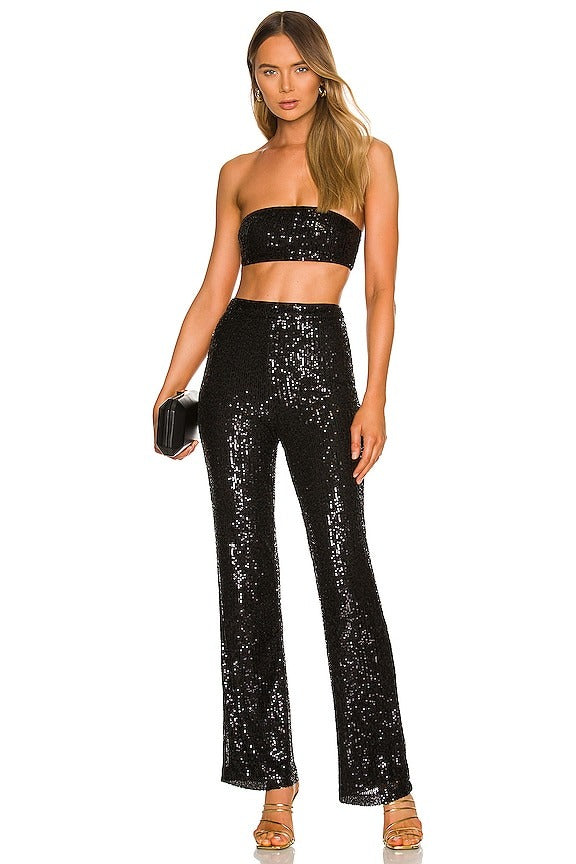 Calvin Crop Top in Black
