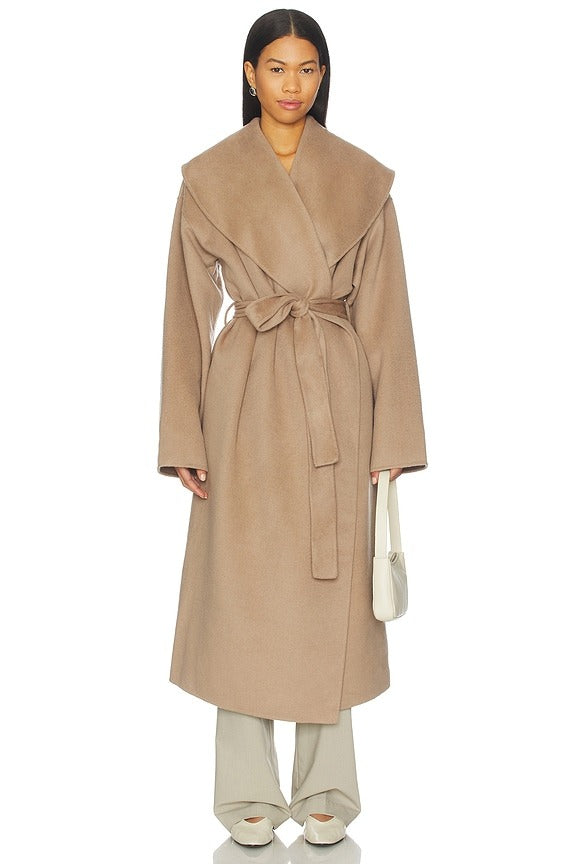 Noor Coat in Taupe