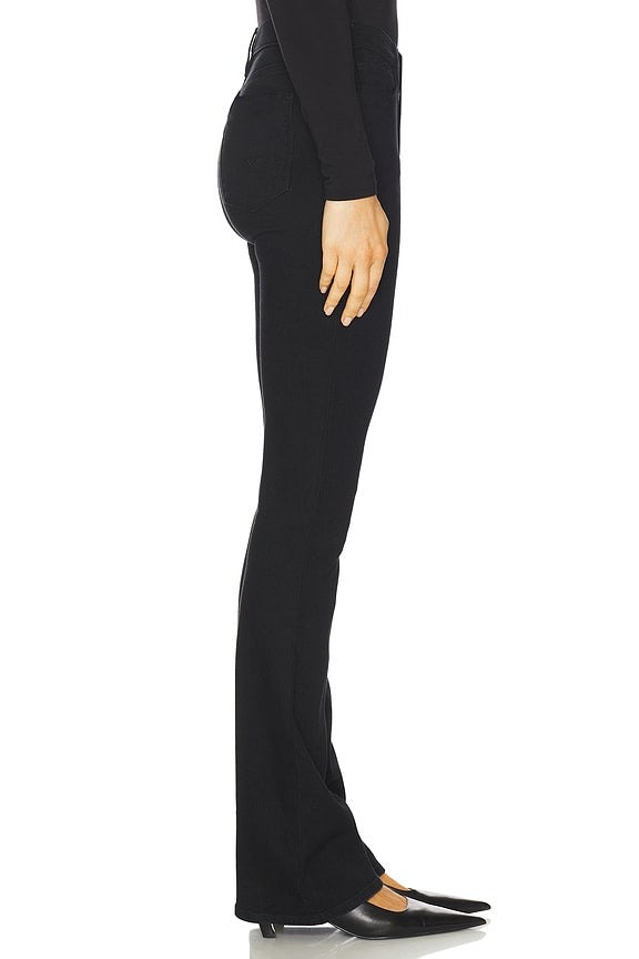 Barbara High Waist Bootcut Jeans in Black