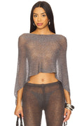 Infinity Multiway Knit Cape in Gunmetal