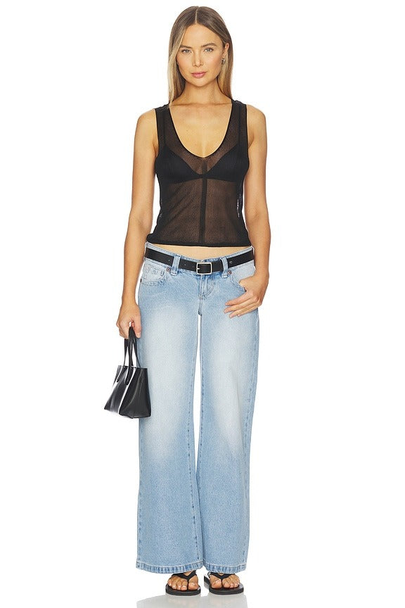 00 Wide Leg Jeans in Kaia Worn