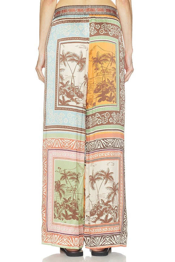 Alberta Silk Pant in Multi