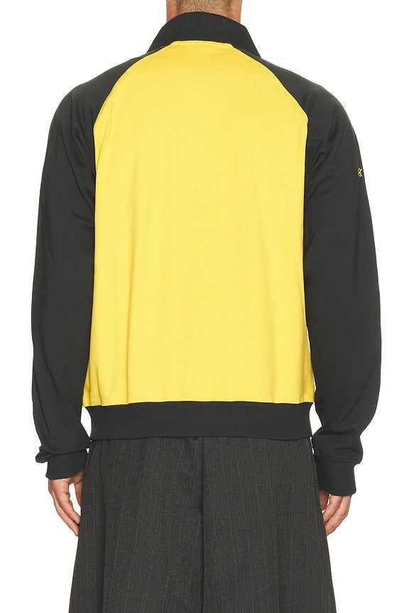 Dias Stacked Colour Blocking Track Jacket in Yellow & Navy
