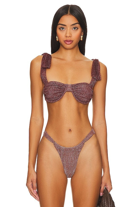 Drea Bikini Top in Hot Chocolate