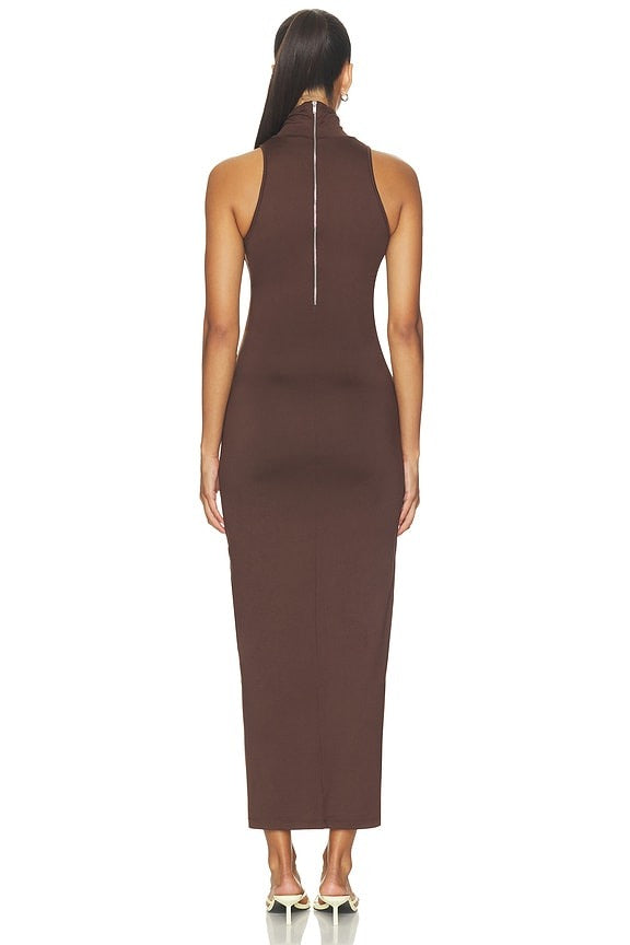 The Serena Dress in Chocolate