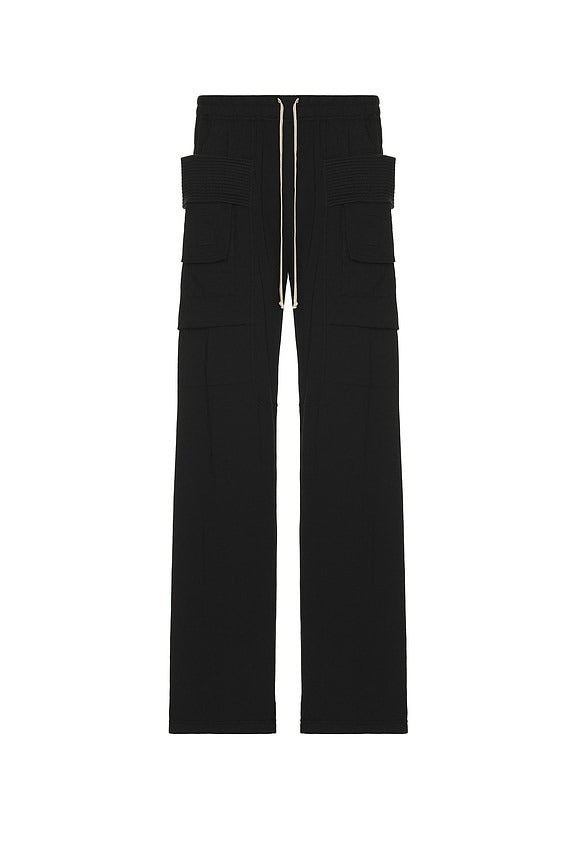 Creatch Cargo Drawstring Pants in Black