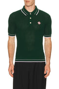 Mock Mini Crochet Polo in Green