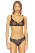 Chic Mesh Triangle Bralette in Black