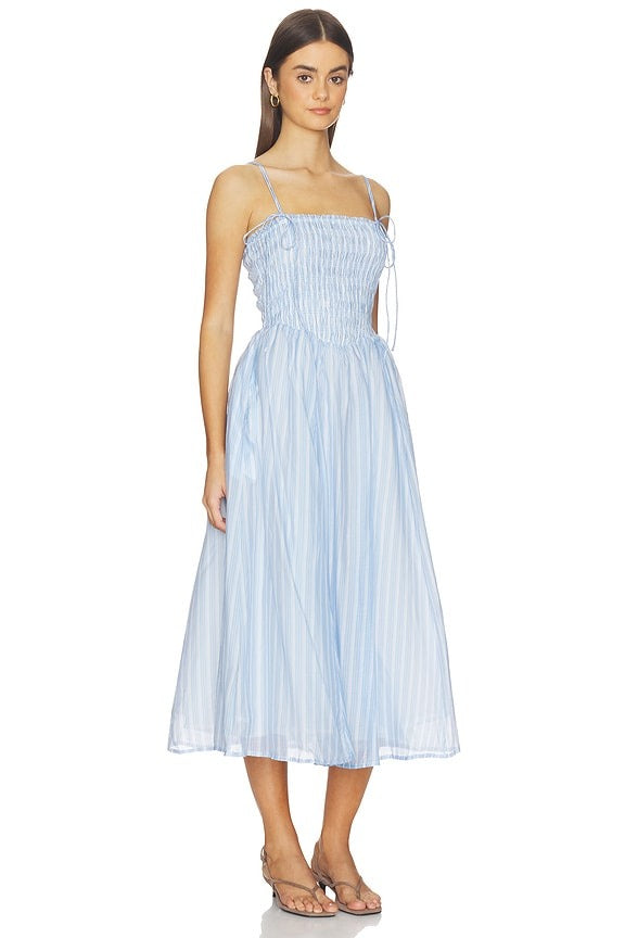 Lahela Dress in Blue Stripe