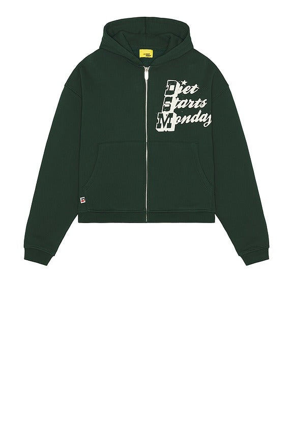 Star Full Zip Sweatshirt in Pine