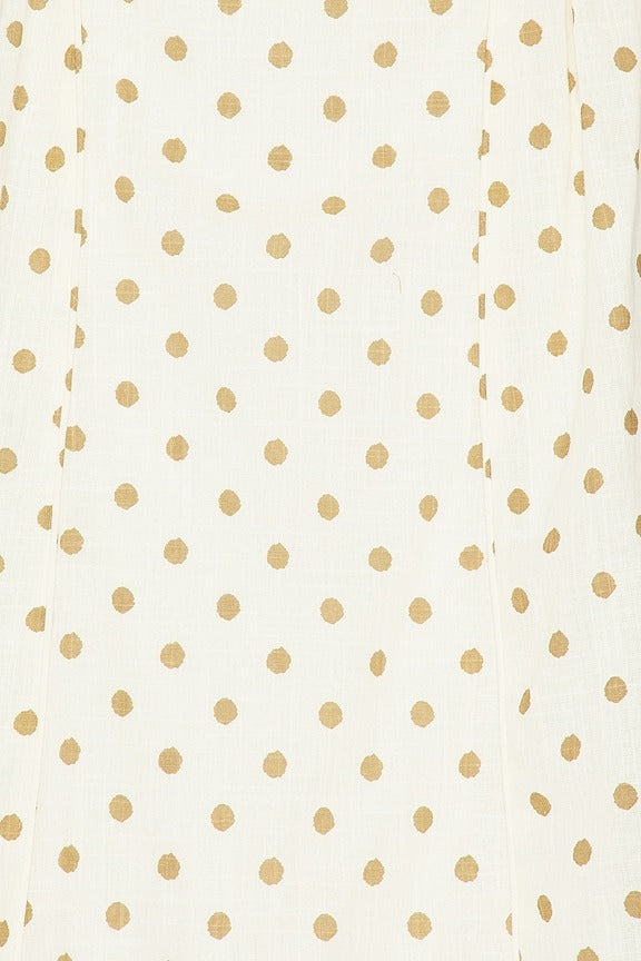 Marianna Dress in Cream Polka Dot