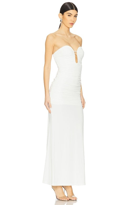 Elvira Maxi Dress in Orchid Wht