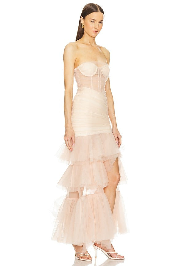 x REVOLVE Lily Gown in Nude