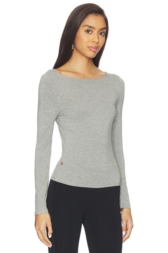 Amelia Top in Heather Grey