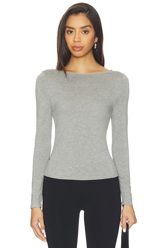 Amelia Top in Heather Grey