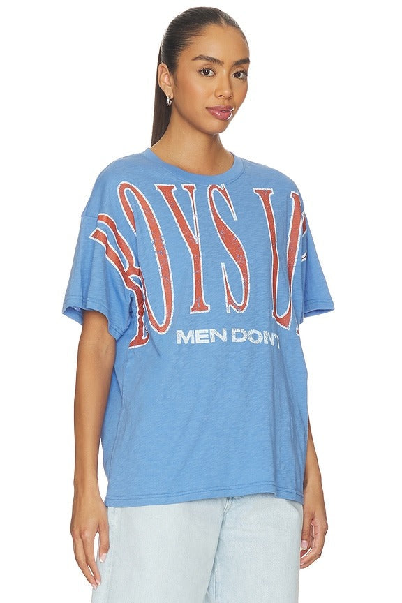 Ready To Ride Bf Tee in Blue