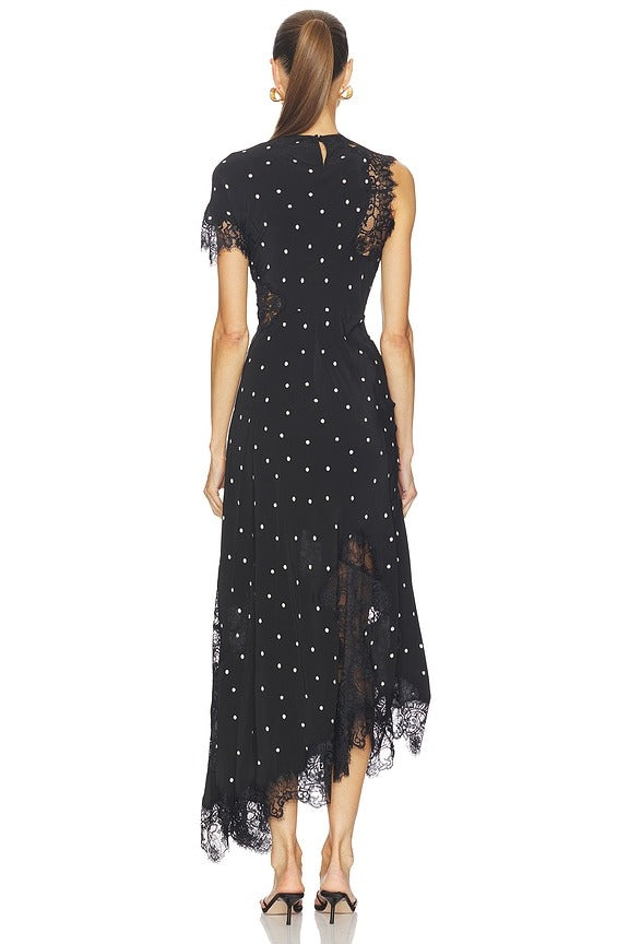 Alessia Dress in Black & Cream