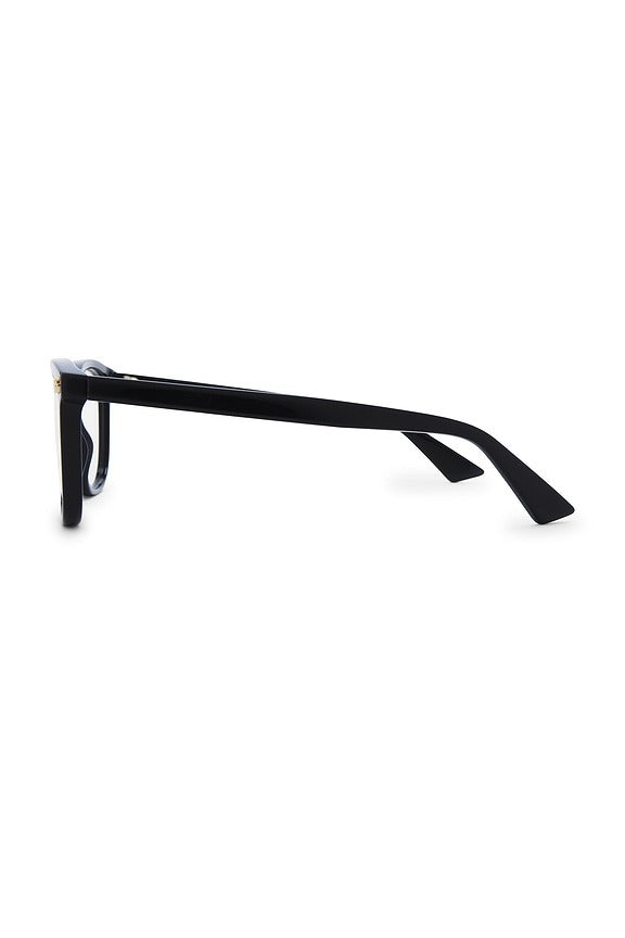 Square Eyeglasses in Black & Transparent