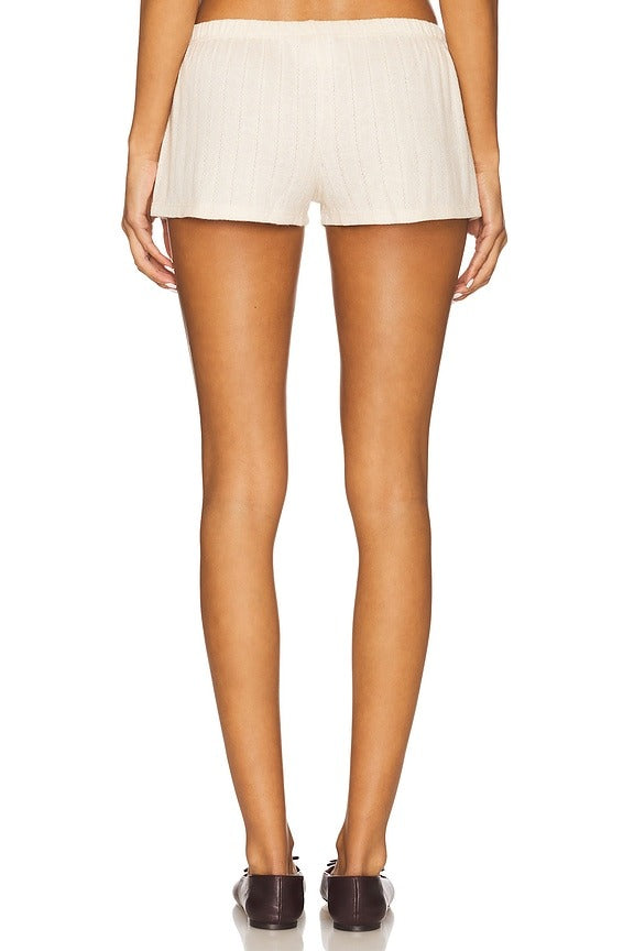 The Luna Knit Short in Ivory