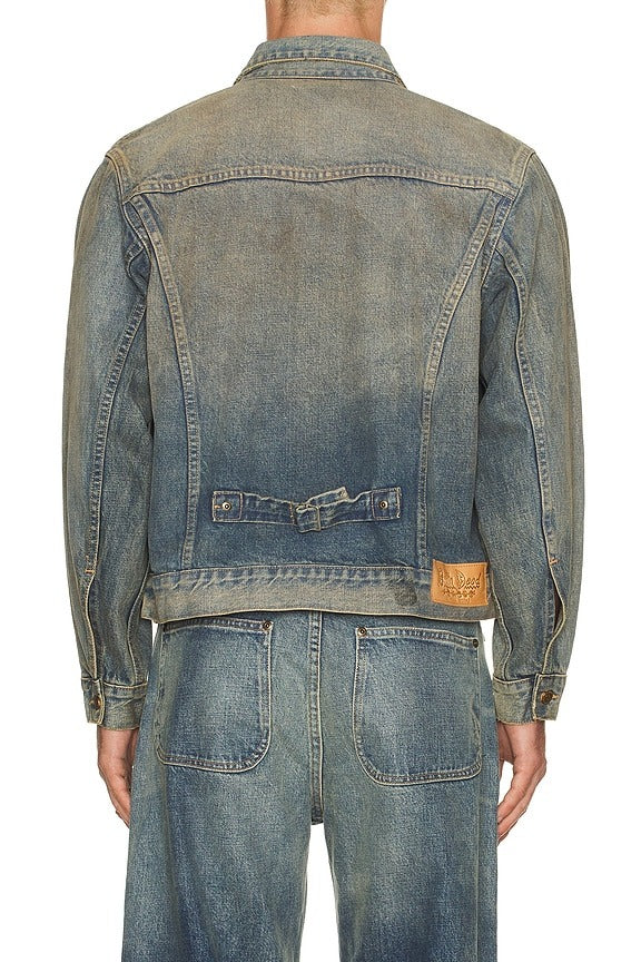 1 4.75oz Denim Trucker Jacket in Washed Indigo