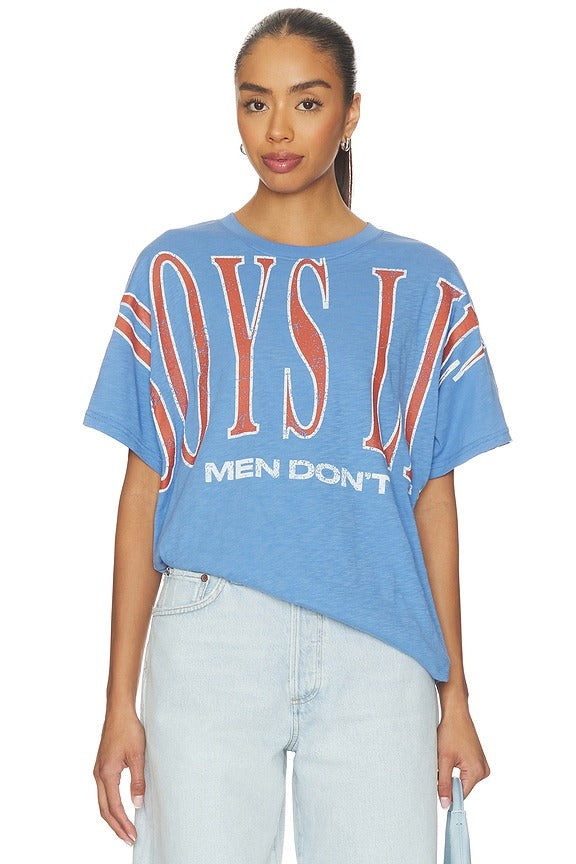 Ready To Ride Bf Tee in Blue