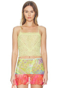 Love And Lace Cami in Lemon Water