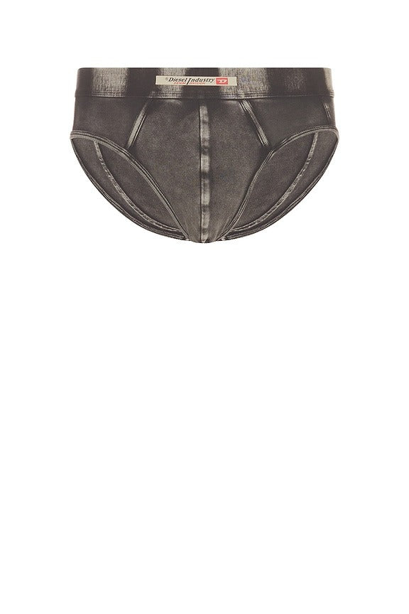 Denim Effect Briefs in Off & Black