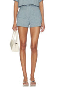Belted Pocket Short in Denim