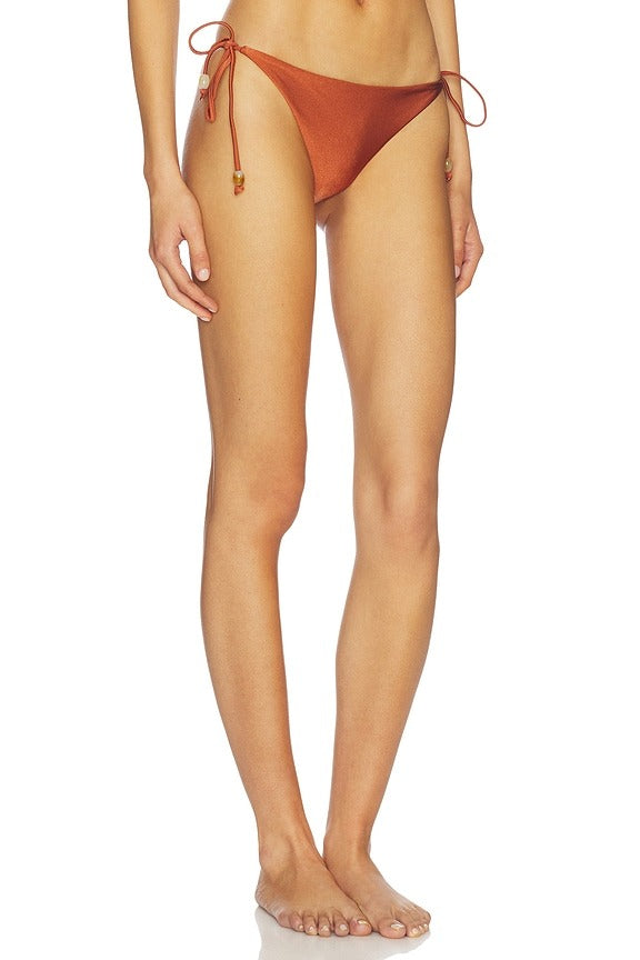 Blakely Tie Bikini Bottoms in Rust