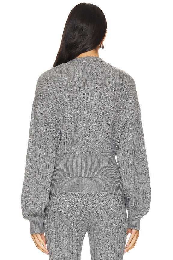 x Emily Gemma Bessie Cardigan in Grey