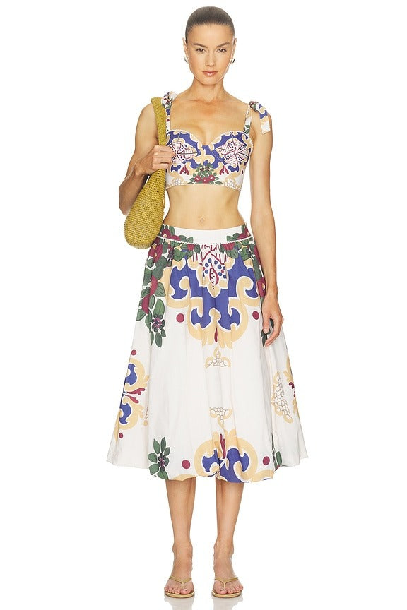 Solana Skirt in Concorde Bloom
