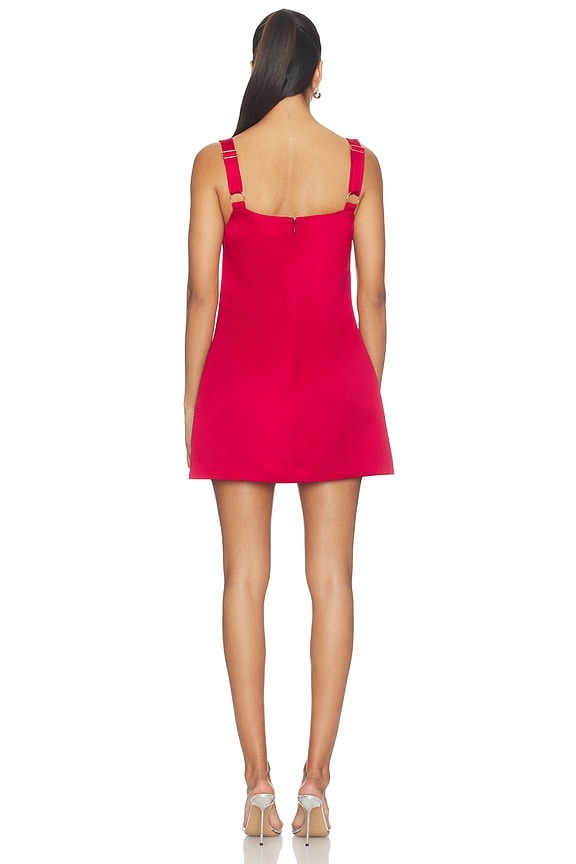 Lucetta Shift Mini Dress in Red