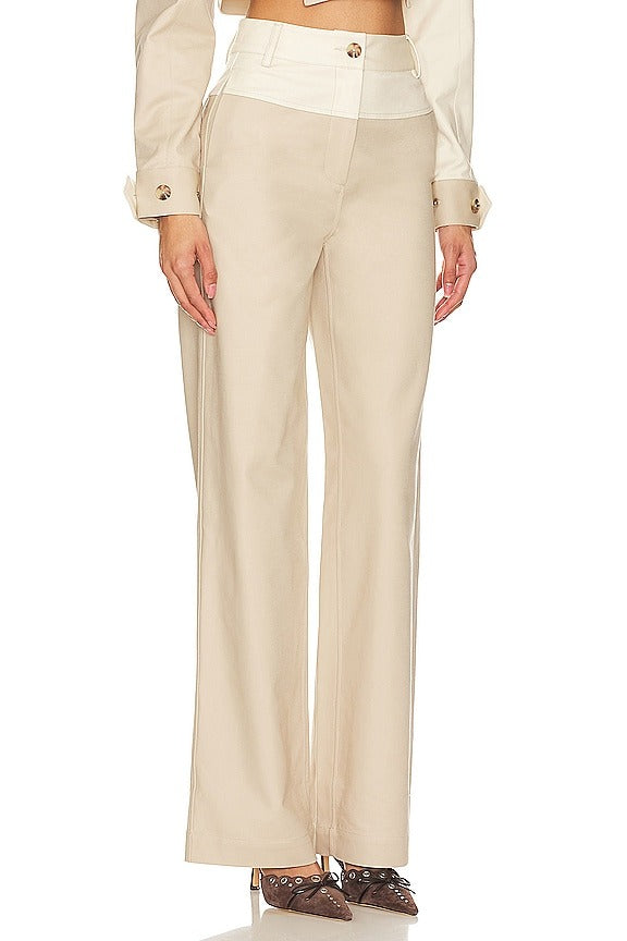 Araceli Pant in Sand & Beige