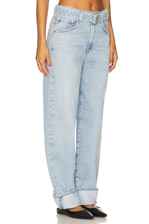 Cuffed Taper Jeans in Dew Point