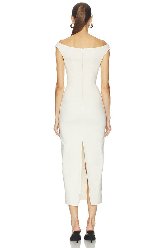 Aurora Midi Dress in Ivory