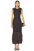 Breeze Knit Midi Dress in Chocolate