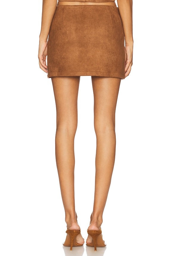 Regina Mini Skirt in Chocolate