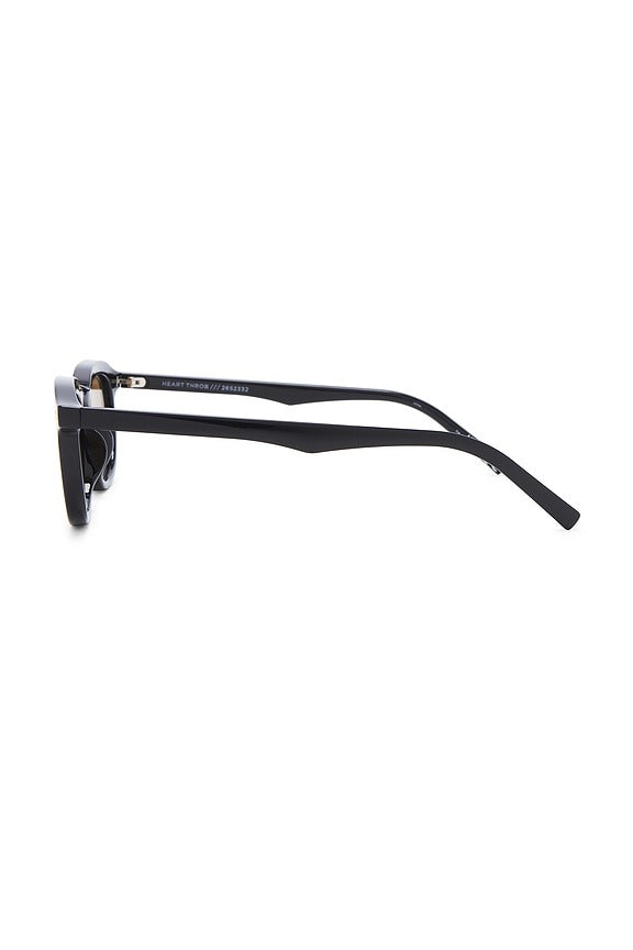 Heart Throb Sunglasses in Black & Light Brown Mono