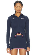 Hooded Top in Dark Navy