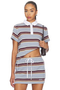 Sott Shrunken Polo in Multi Stripe