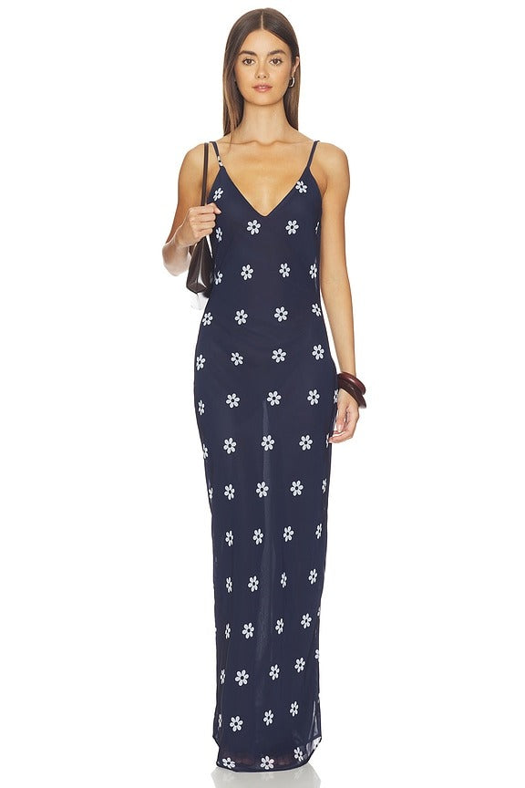 The Jordan Long Dress in Flower