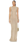 Corin Maxi Dress in Sand Gold