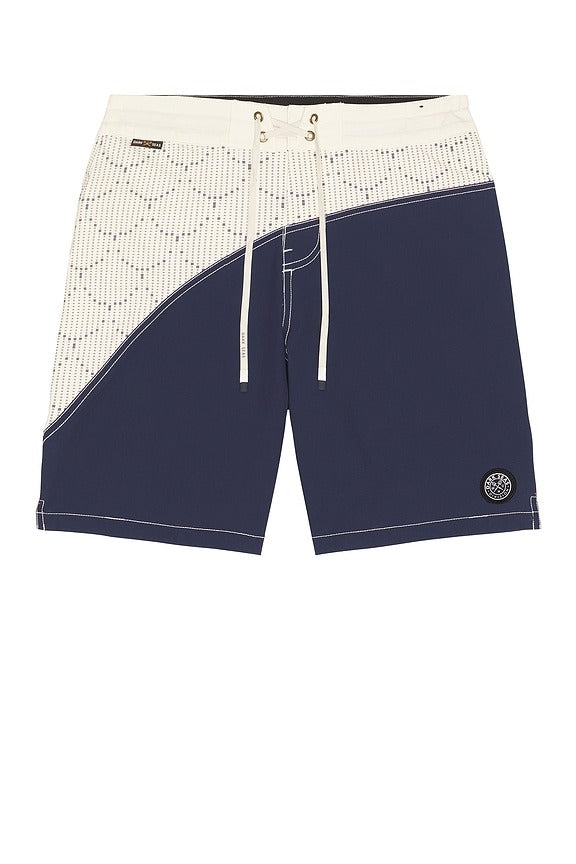 Aliso Boardshort in Indigo & Off White