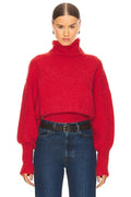 Elya Turtleneck Sweater in Red