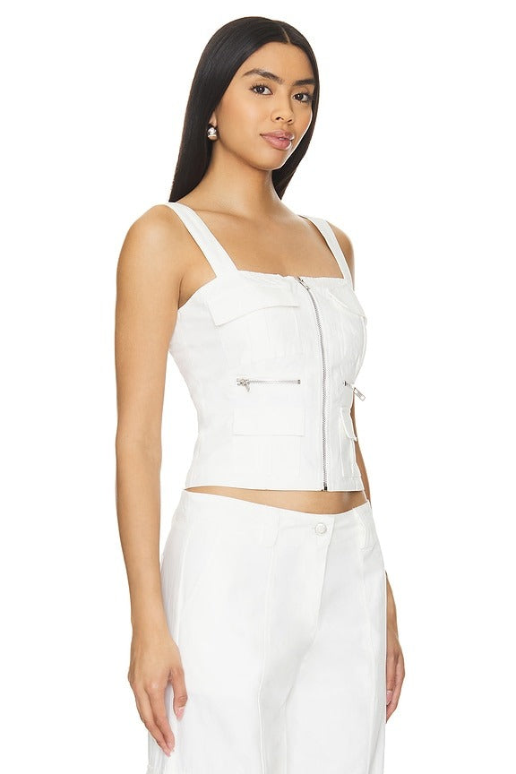 Levi Cargo Top in White